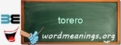 WordMeaning blackboard for torero